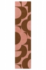 Vlněný koberec běhoun Orla Kiely Prism Flower Pink/Terracotta – květinový vzor
